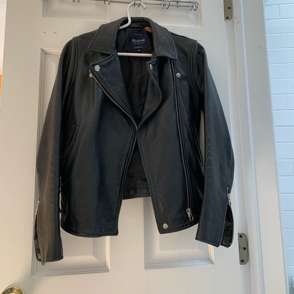 Madewell Ultimate Leather Motorcycle Jacket XXS.